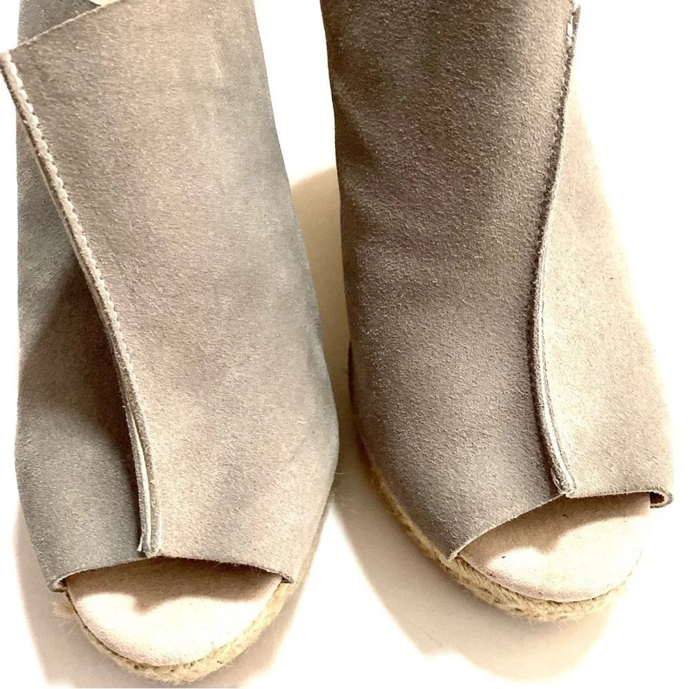 Anthropologie Maypol Suede Wedge Espadrille Slides 8.5 Heels